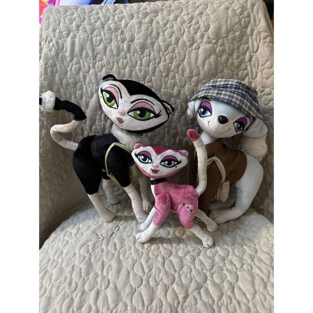 Vintage Bratz Petz Plush Lot 3 Jolie Kendall Dogz Poseable Y2K MGA 2004 2005